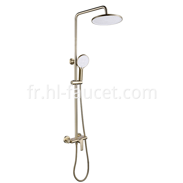 Shower Faucet Set Brushed Gold